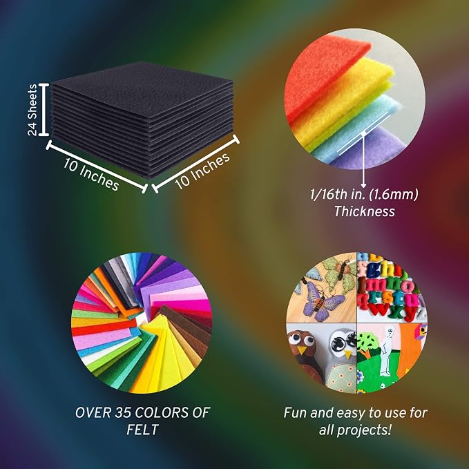 FabricLA Acrylic Felt Sheets for Crafts - Image 3