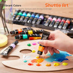 Shuttle Art Acrylic Paint Set, 30 x12ml Tubes Artist Quality Non Toxic Rich - Image 5