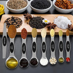 16 Pieces Measuring Cups and Magnetic Measuring Spoons Set Stainless Steel - Image 5