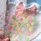 Summer Fruit Nail Art Stickers Decals 5D Embossed Fruit Nail Stickers 1PCS - Image 6