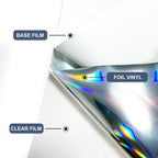 Holographic Silver Heat Transfer Vinyl Roll, Soft Foil HTV Vinyll - Image 4