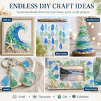 Jetec Sea Glass for Crafts Pieces Seaglass Decor Flat Frosted Sea Glass - Image 4