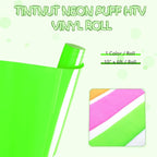 Tintnut Green Neon Puff Heat Transfer Vinyl Roll, easy cut & weed, stretch - Image 2