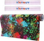 Tintnut Splash Black Permanent Vinyl Roll 12 in x 5ft Adhesive Vinyl Roll | by Tintnut