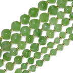42pcs Natural Green Jade Stone Beads - Image 6