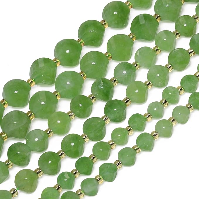 42pcs Natural Green Jade Stone Beads - Image 6