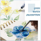35 Sheets Watercolor Paper Pad 5.5x8.5 Inch, 140 lb/300 GSM Cold Press Water - Image 4