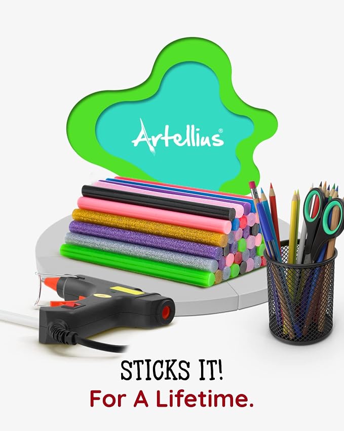 200 Pack Color Hot Glue Sticks. Variety Colored Glue Gun Stick. Hot Melt - Image 4