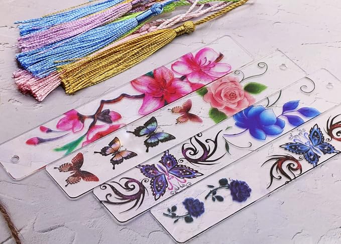 Blank Clear Acrylic Bookmarks Penta Angel 20Pcs Plastic Craft Transparent - Image 5
