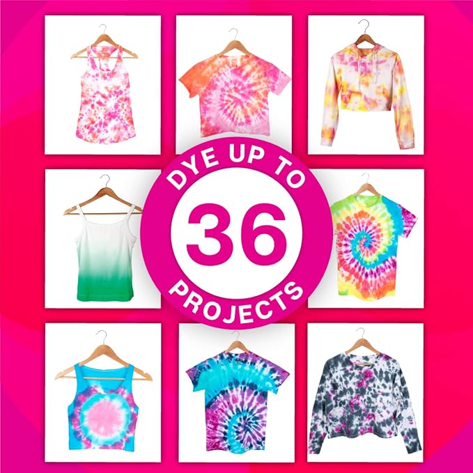 Tulip One Step Tie Dye Kit: Tie Dye Party Supplies, 18 bottles - Image 5