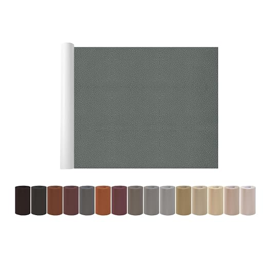 Leather Repair Patch Tape, Dark Grey 17 x 61 Inches Self Adhesive Leather by Cindy%27s+Tape
