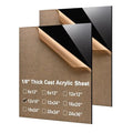 KINLINK 12x16 Plexiglass Sheets 1/8 inch Thick - 3mm Black Cast Acrylic Sheet by KINLINK