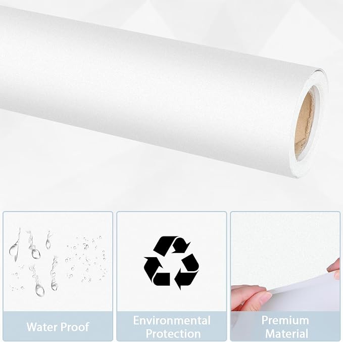 Qyeahkj White Bulletin Board Paper Roll White Bulletin Board Background Paper - Image 3