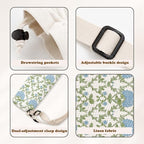 Blue Hydrangea Block Print Mahjong Mat Bag - Image 3