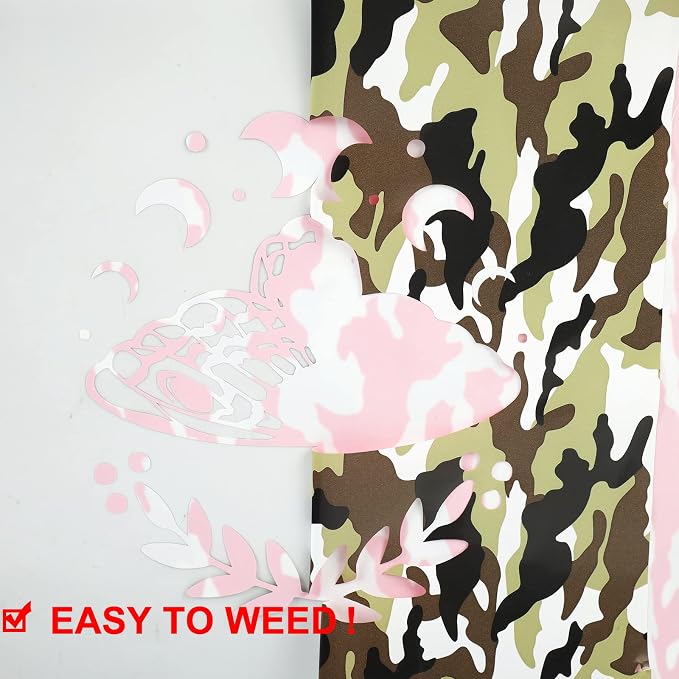 FUNKAKA Camo Army Earthy HTV Heat Transfer Vinyl Rolls, Stretchy PU HTV Vinyl - Image 4