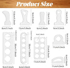 9PCS Acrylic Router Templates for Woodworking Flight Board Template for Tasting - Image 2