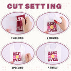Tintnut Dark Scarlet Color Puff HTV Vinyl Roll, easy cut & weed, stretch - Image 4