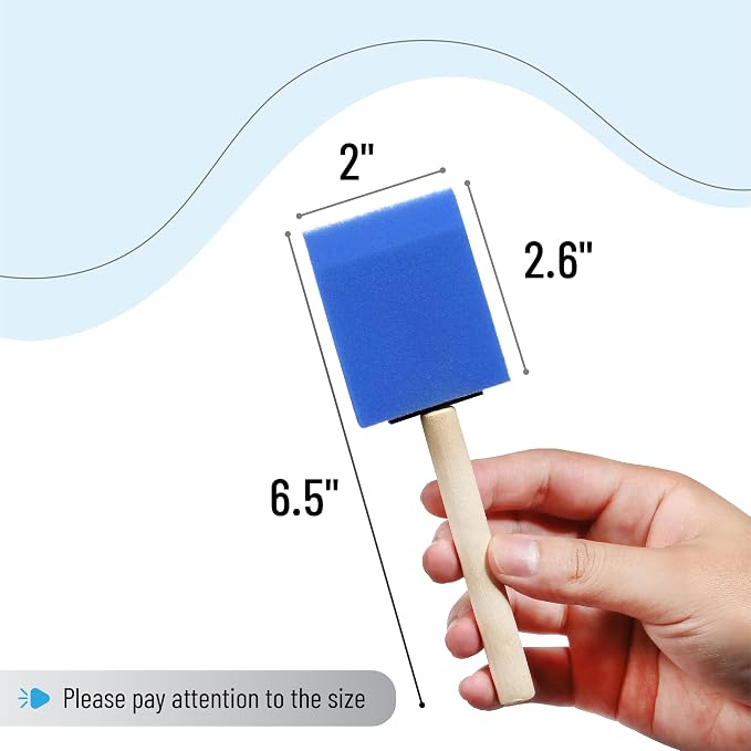 Bates- Foam Paint Brushes, 2 Inch, 75 Pack - Image 3