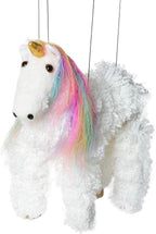 Artisan Owl Rainbow Mane Magical Unicorn Marionette Puppet - Image 2