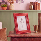 1 Pack 5 x 7 Picture Frame, Wood Beaded Boho Photo Frame, Vintage Photo Display - Image 5