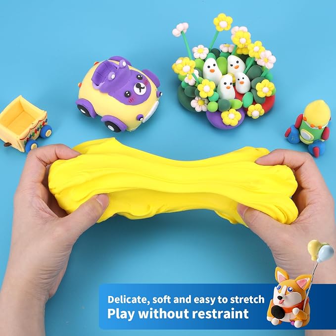 ifergoo Yellow Air Dry Clay, DIY Creative Modeling Clay - Image 2