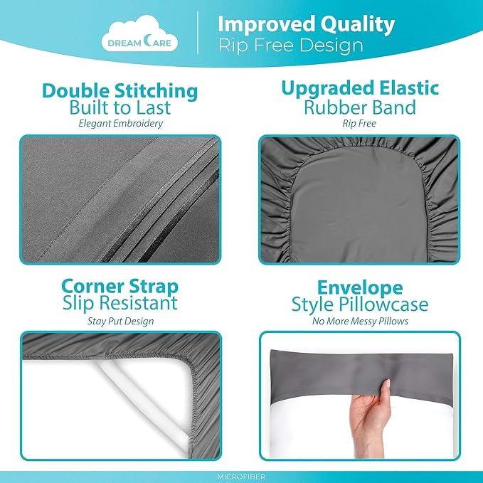 DREAMCARE King Size Sheets Set - Image 5