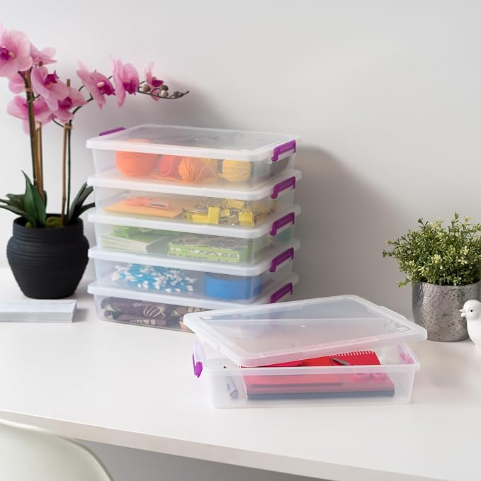 IRIS USA 6 Qt. Plastic Craft Storage Container Bins - Image 8
