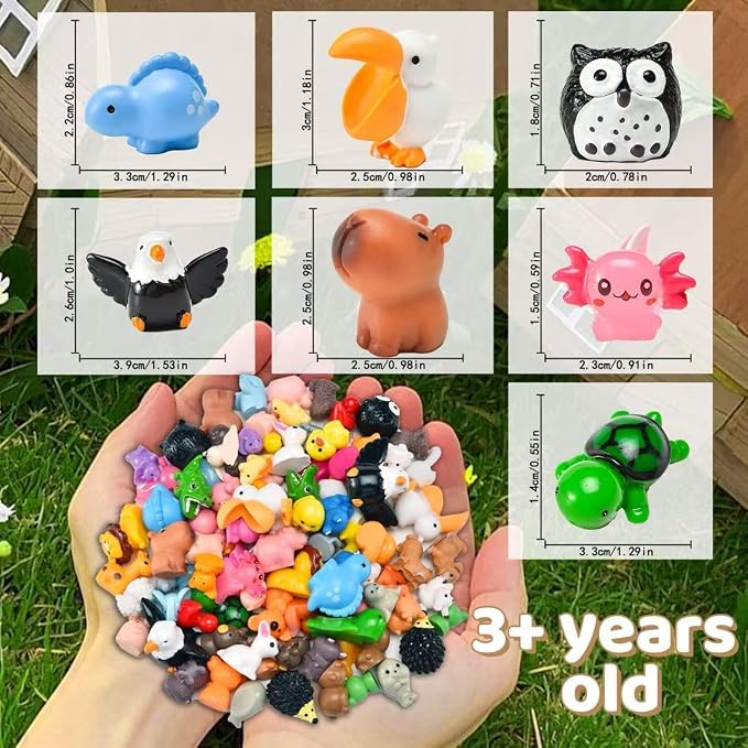 50 Pcs Mini Resin Animal Tiny Resin Animals Figurines Bulk Miniature Little to - Image 2