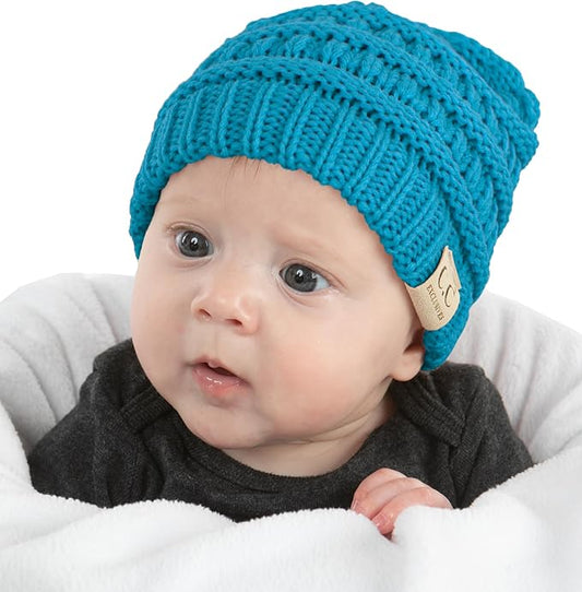 Funky Junque Baby Winter Hat – Cute Newborn Hats, Cozy Warm Infant Beanie, Soft Knit Stocking Stuffer for Babies 0–12 Months