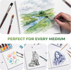 Fuumuui Watercolor Paper Block 8x8 Inch, Smooth Surface 100% Cotton Watercolor - Image 7