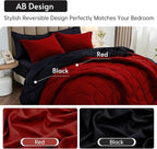 MUXHOMO 7 Pieces Oversized King Comforter Set, Reversible Bed in a Bag - Image 3