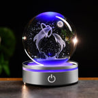 IFOLAINA 3D Dolphin Crystal Ball Night Lights Dolphin Lovers Gifts | Dolphin by IFOLAINA