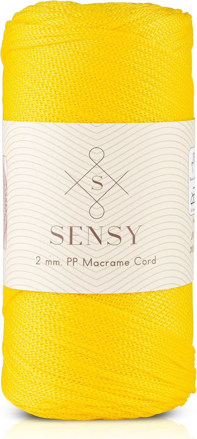Sensy Premium 2mm 251 Yards Polyester Rope 100% Polypropylene Cord Macrame Cord by SSENSY