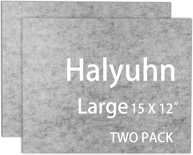 8 MM Thick Felt Furniture Pads, 15’’ x 12’’ Gray Felt Pads by Halyuhn