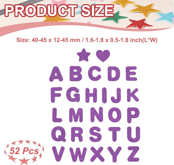 PATIKIL Alphabet Foam Stickers - Image 2