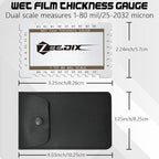 ZeeDix Stainless Steel Metal Wet Film Thickness Gauge Comb, 1-80 Mil Scale - Image 2