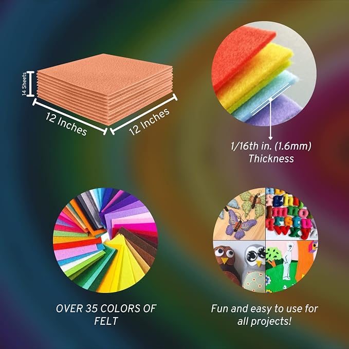 FabricLA Acrylic Felt Sheets for Crafts - Image 3