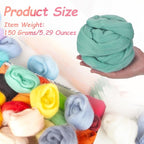 PATIKIL Wool Roving Yarn, 150G/5.3OZ Soft Felting Wool Pure Chunky Roving Yarn - Image 2