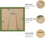 8x8 Picture Frame with Wavy Mat, Wooden Real Glass 8 x 8 Photo Frame - Image 4