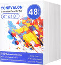Canvases for Painting 48 Pack, 8x10 inch Blank Canvas Boards, Primed Acid-Free by YONEVALON