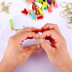 120 pcs Acrylic Keychain Blank Gold Kit | Gold Tassels, Rings & Jump Rings - Image 3