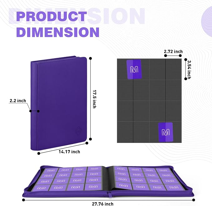 Premium Card Binder 16 Pocket, Trading Card Binder Holds up to 1000+Cards - Image 5