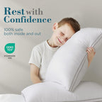 viewstar Bed Pillows Set of 2, Hotel Quality Cooling Down Alternative Gusseted - Image 6