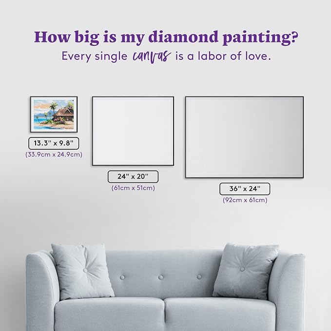 DIAMOND ART CLUB Beach Bungalow Diamond Painting Kit, Fun DIY Crafts - Image 4