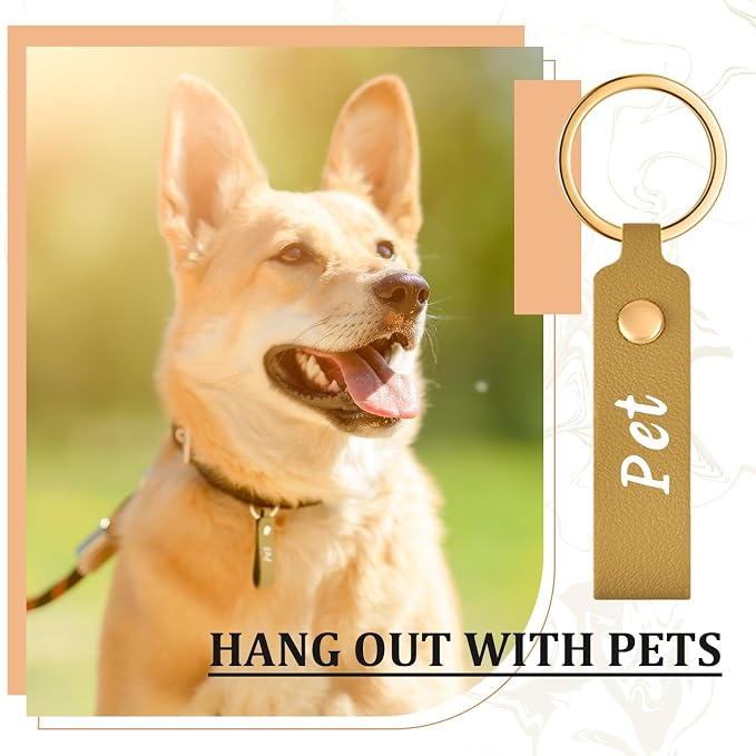 Wavyknot 15 Pcs PU Leather Keychain Blanks Bulk Laser Engraving Blanks Keychain - Image 7
