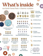 Box-O-Beads Earth Tones Clay Beads Bracelet Making Kit – 23, 550 Pieces Jewelry - Image 3
