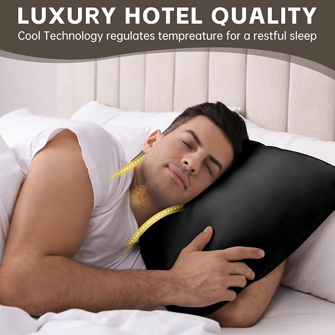 HIMOON Bed Pillows for Sleeping 4 Pack, Queen Size Cooling Pillows Set of 4 - Image 5