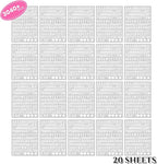 3040Pcs 20 Sheets Small Letter Number Stickers, 1/2inch Self-Adhesive Vinyl - Image 6
