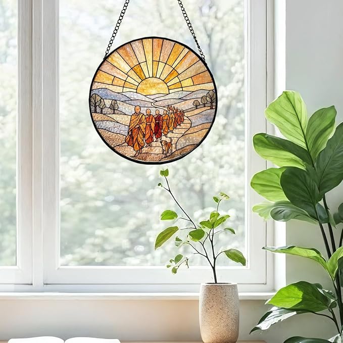 Stained Glass Window Hanging, Walk - Image 5