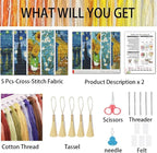 NEGEKFKX 5 Pcs Cross Stitch Bookmark Kit - Image 2